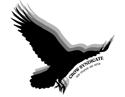 Monochromatic crow with Crow Syndicate, we move as one.